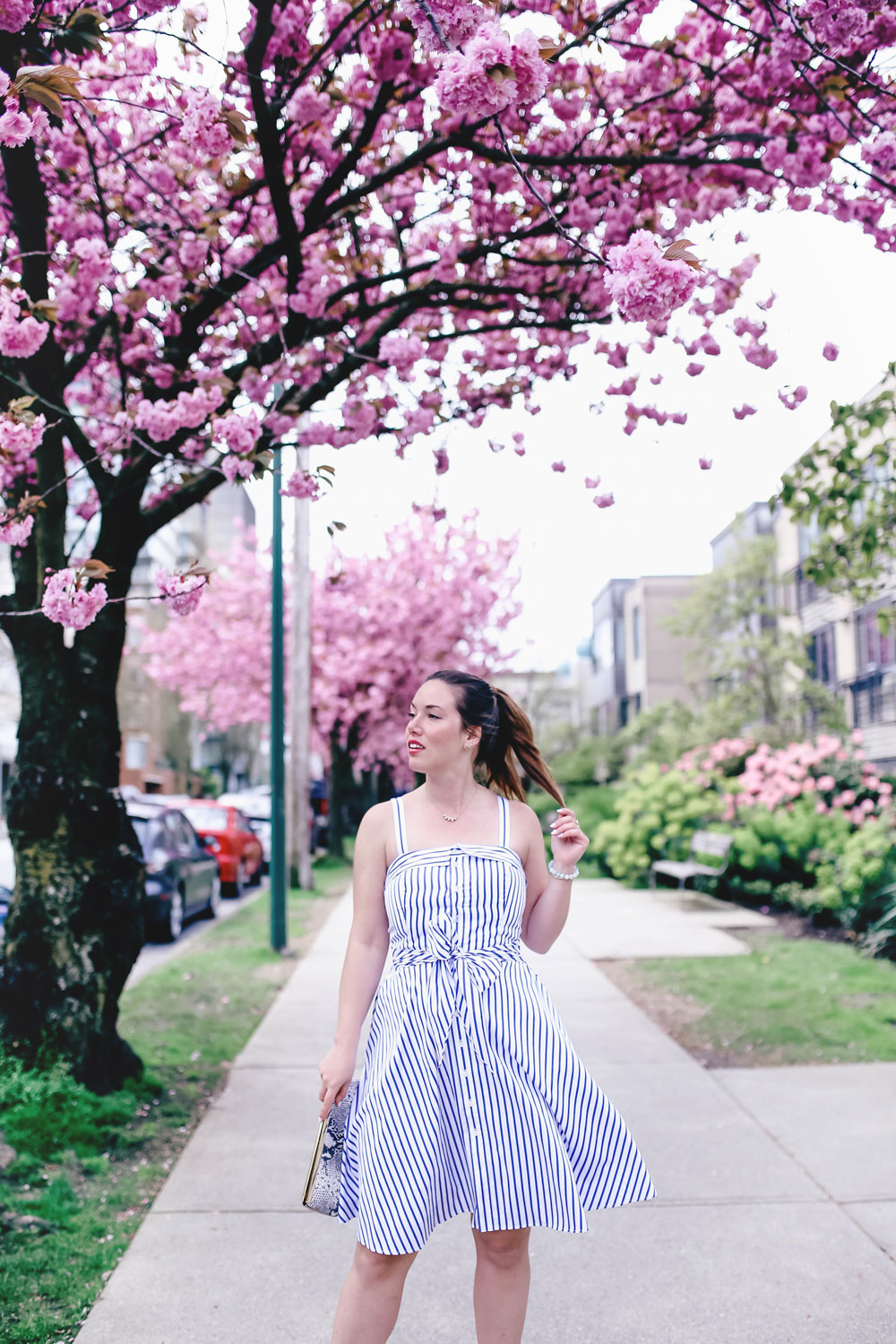 Striped Polo Ralph Lauren sun dress styled for summer from Farfetch by To Vogue or Bust